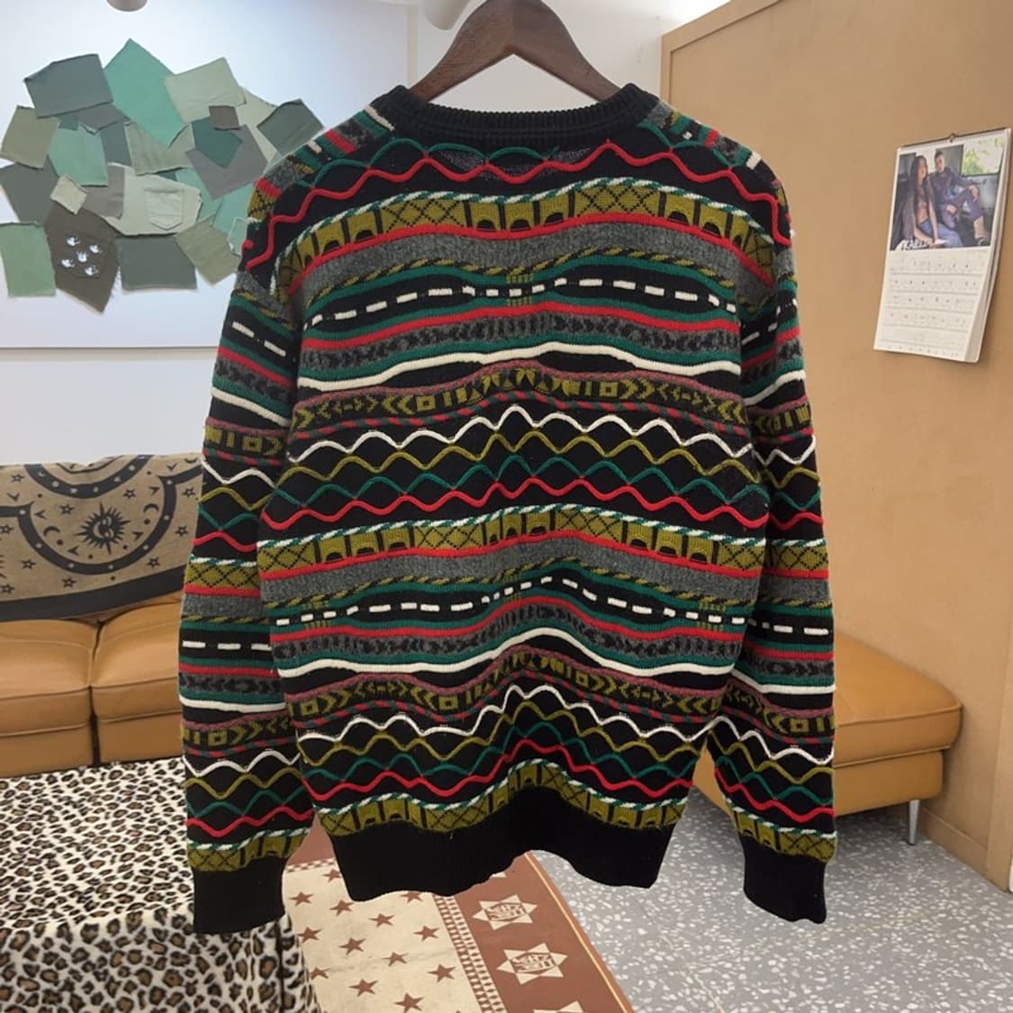 VIESTENI 일본 빈티지 보헤미안 히피 뜨개 니트 M C09613 상품이미지4