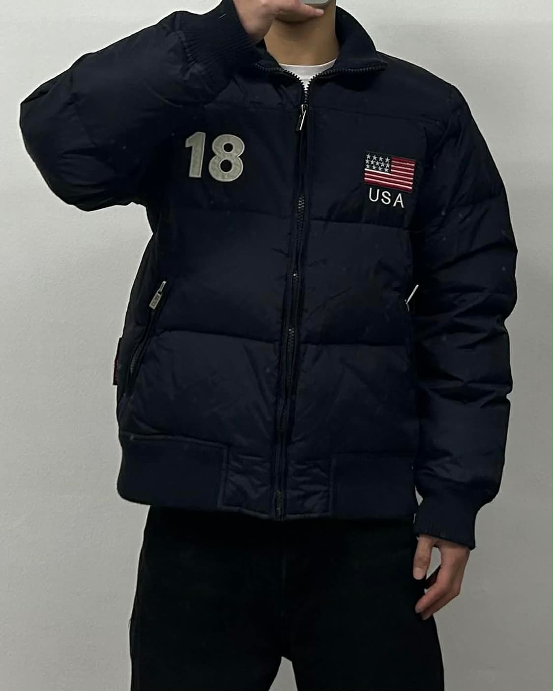 아베크롬비 USA 성조기 패딩 다운 자켓 상품이미지1