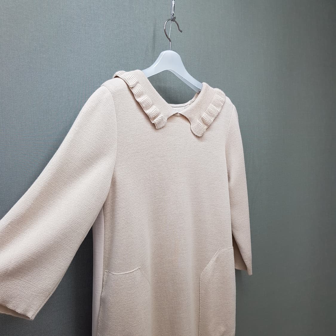 오즈세컨 O2ND  니트 배색 원피스 82-94-160사이즈 상품이미지4