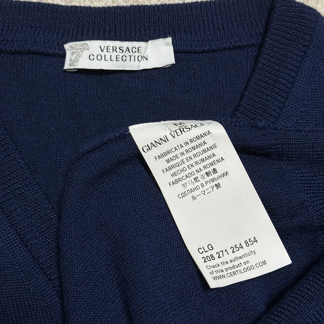 베르사체 컬렉션 브이넥 울 니트 상품이미지6