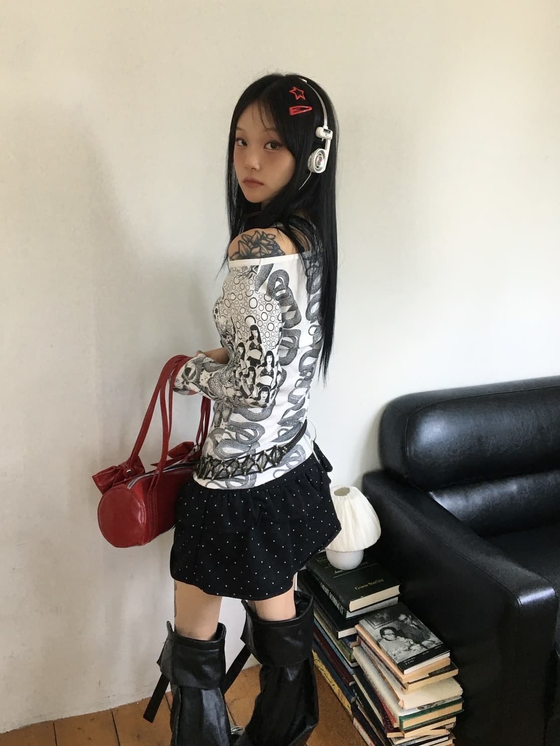 히스테릭 글래머 스네이크 롱슬리브 상품이미지2