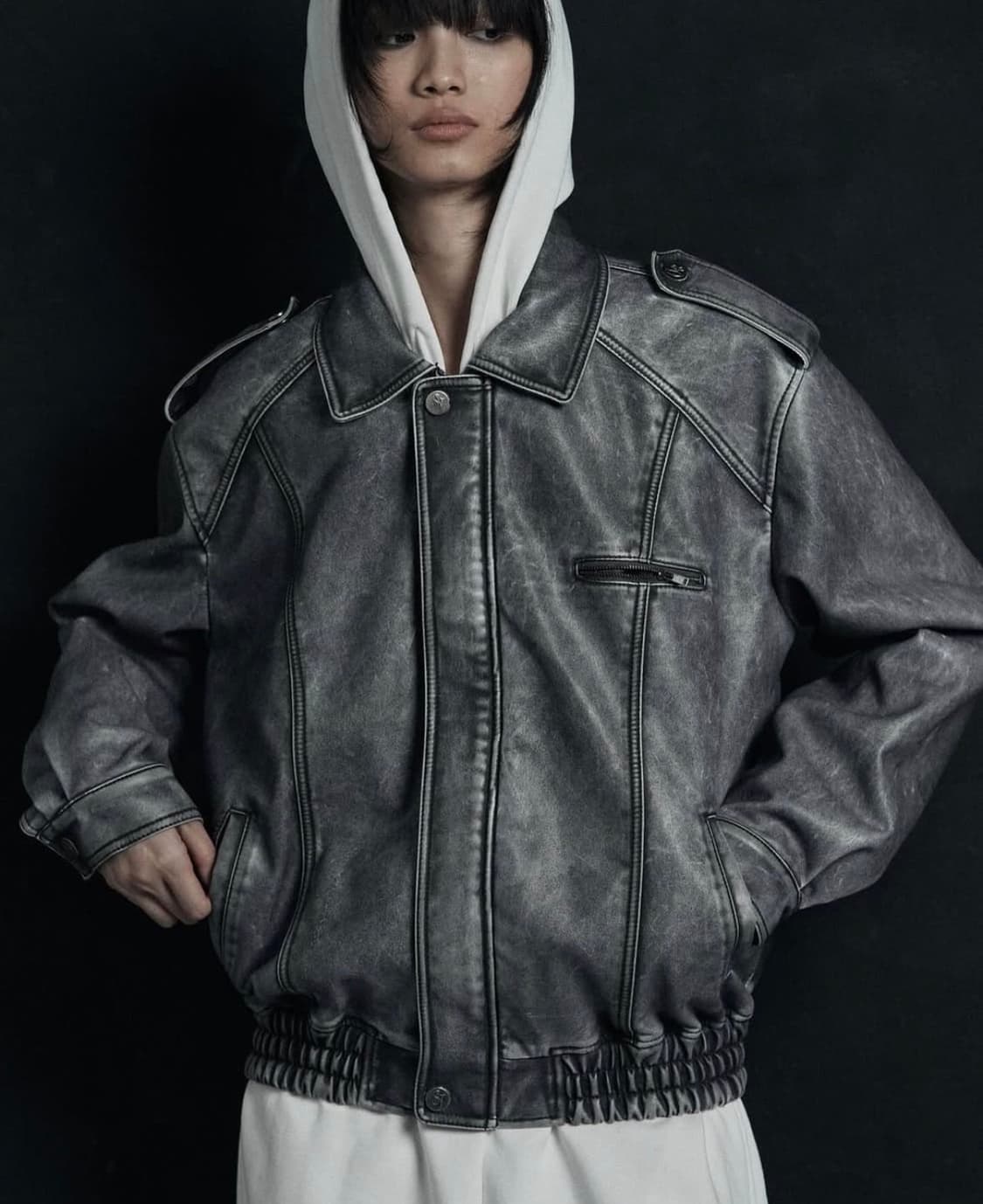 시너진 봄버자켓 그레이 상품이미지1