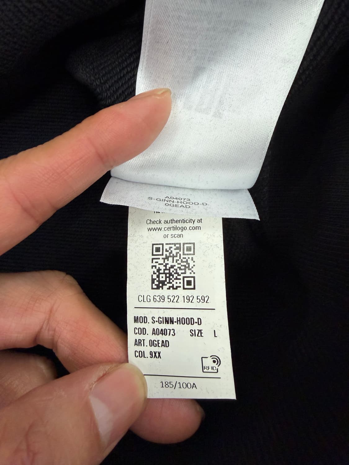 정품) 디젤 신형 D로고 후드티 L 상품이미지8