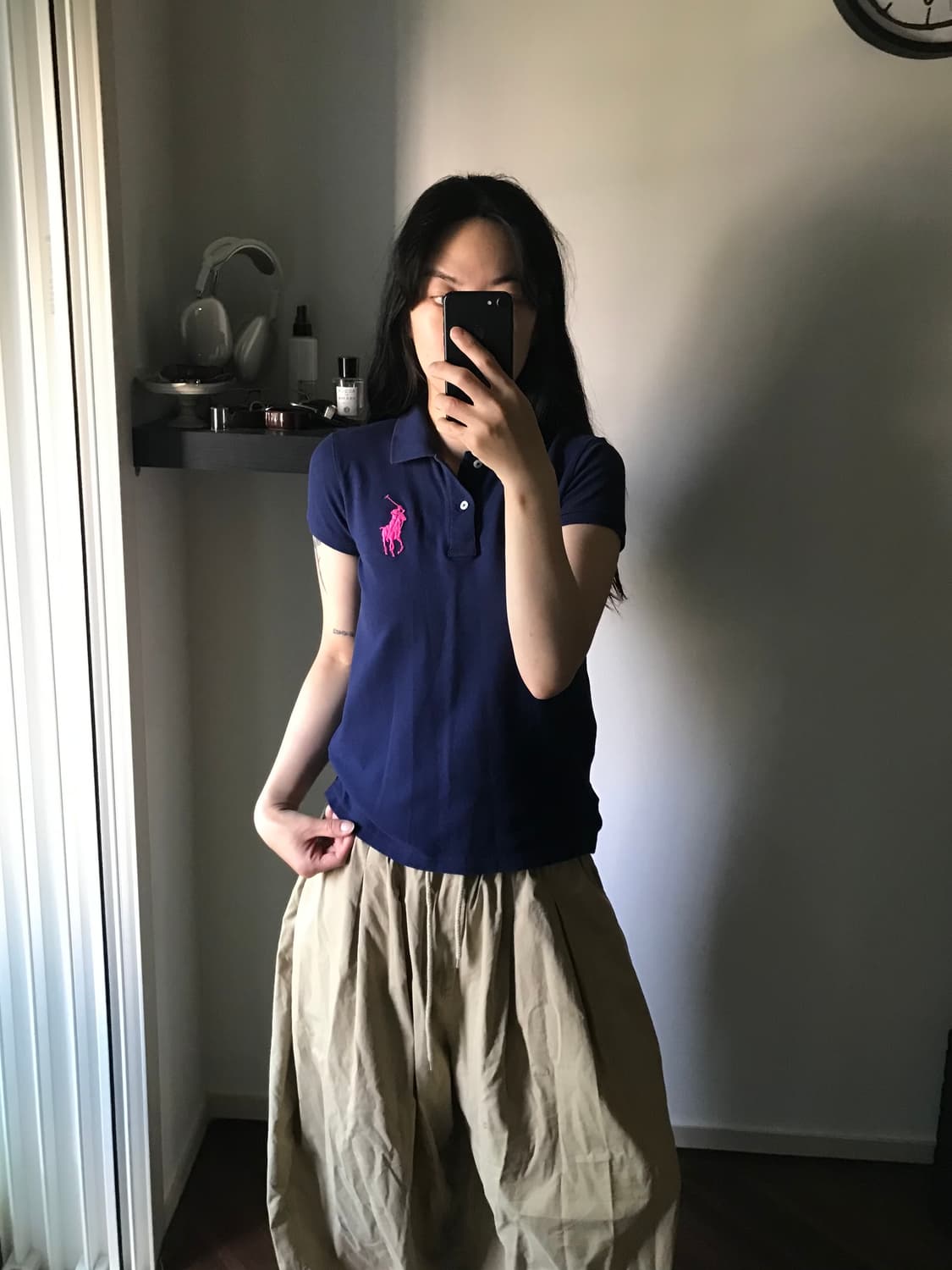 폴로 랄프로렌 빅포니로고 네이비 카라티 상품이미지1