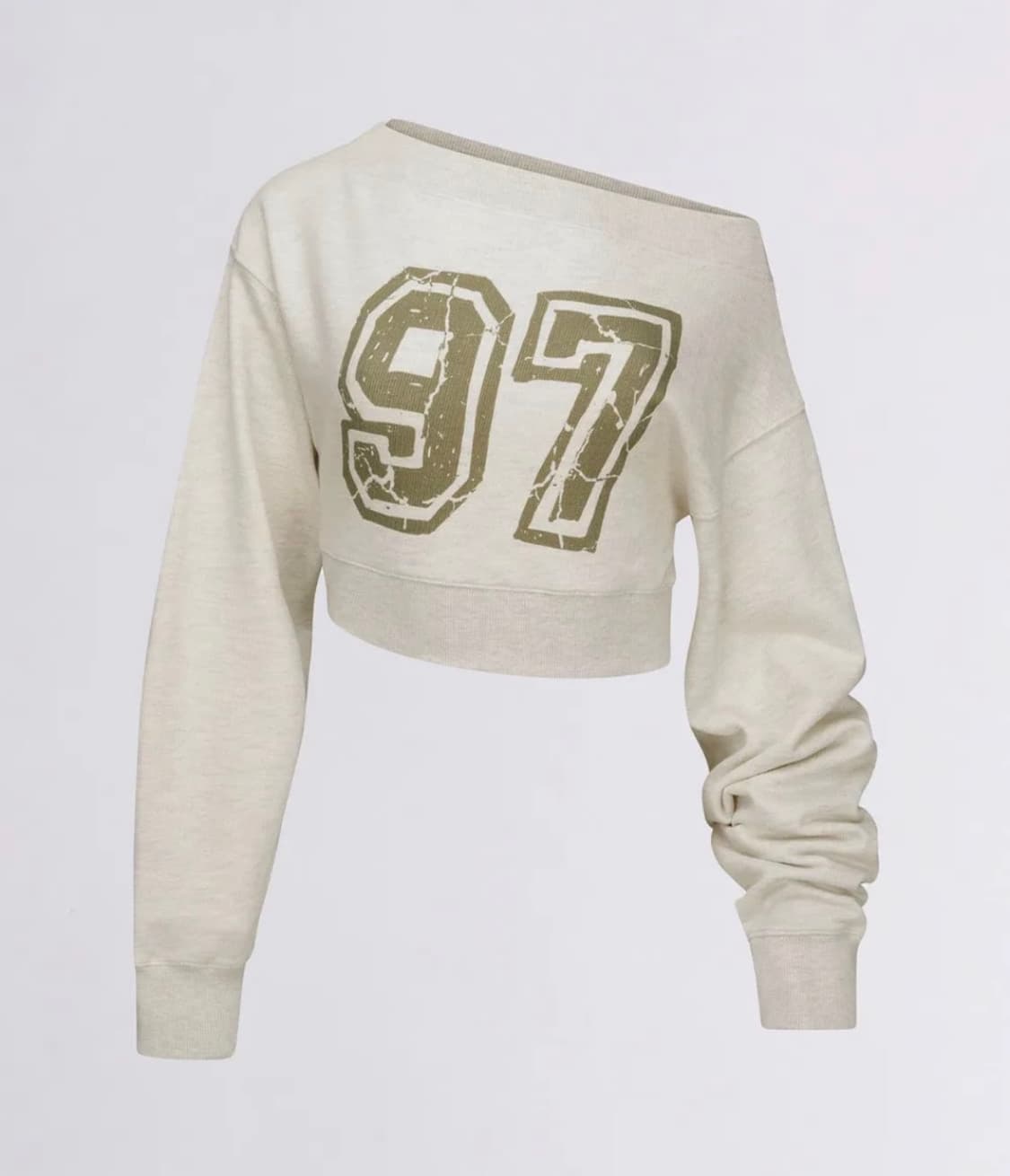 스컬프터 크롭 오프숄더 스웻셔츠 맨투맨 상품이미지2