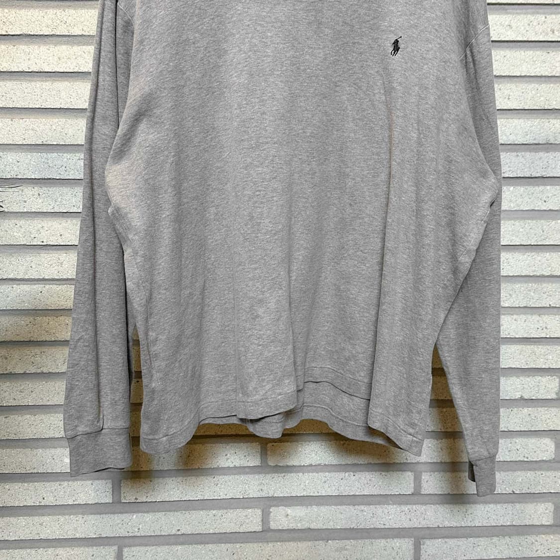 폴로 랄프로렌 목폴라 긴팔 티셔츠 터틀넥 포니 로고 디테일 그레이 상품이미지5