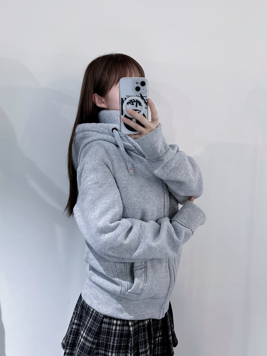 아베크롬비 그레이 헤비스웻 후드집업 상품이미지3