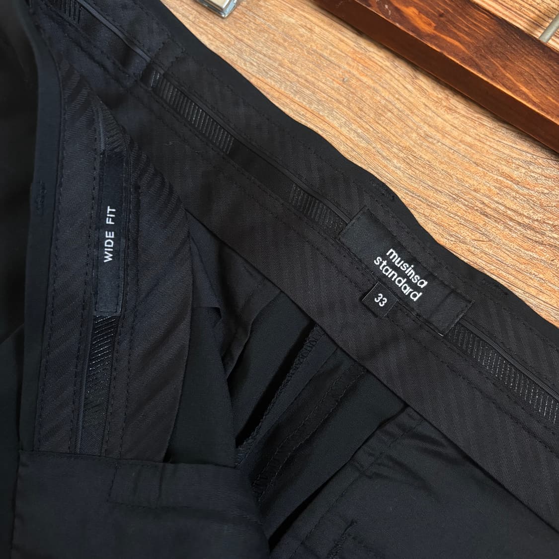 무신사 33 스탠다드 팬츠 바지 블랙 와이드핏 새제품급 슬랙스 상품이미지3