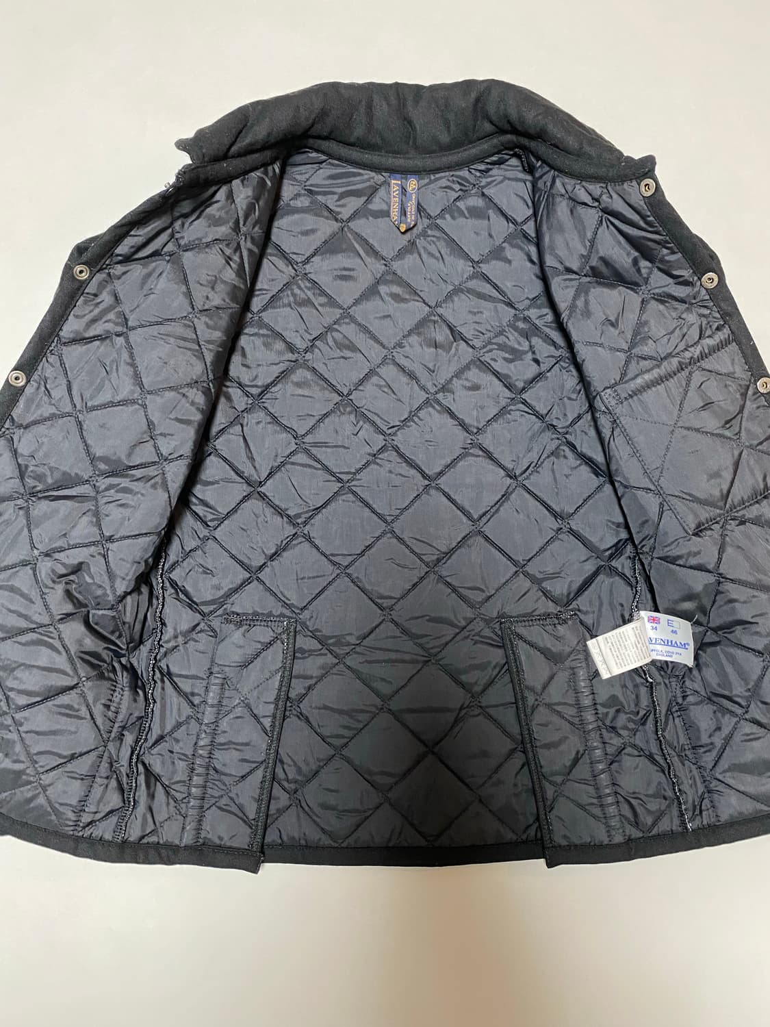 영국 라벤햄Lavenham 울퀼팅 자켓 블랙 34 상품이미지3