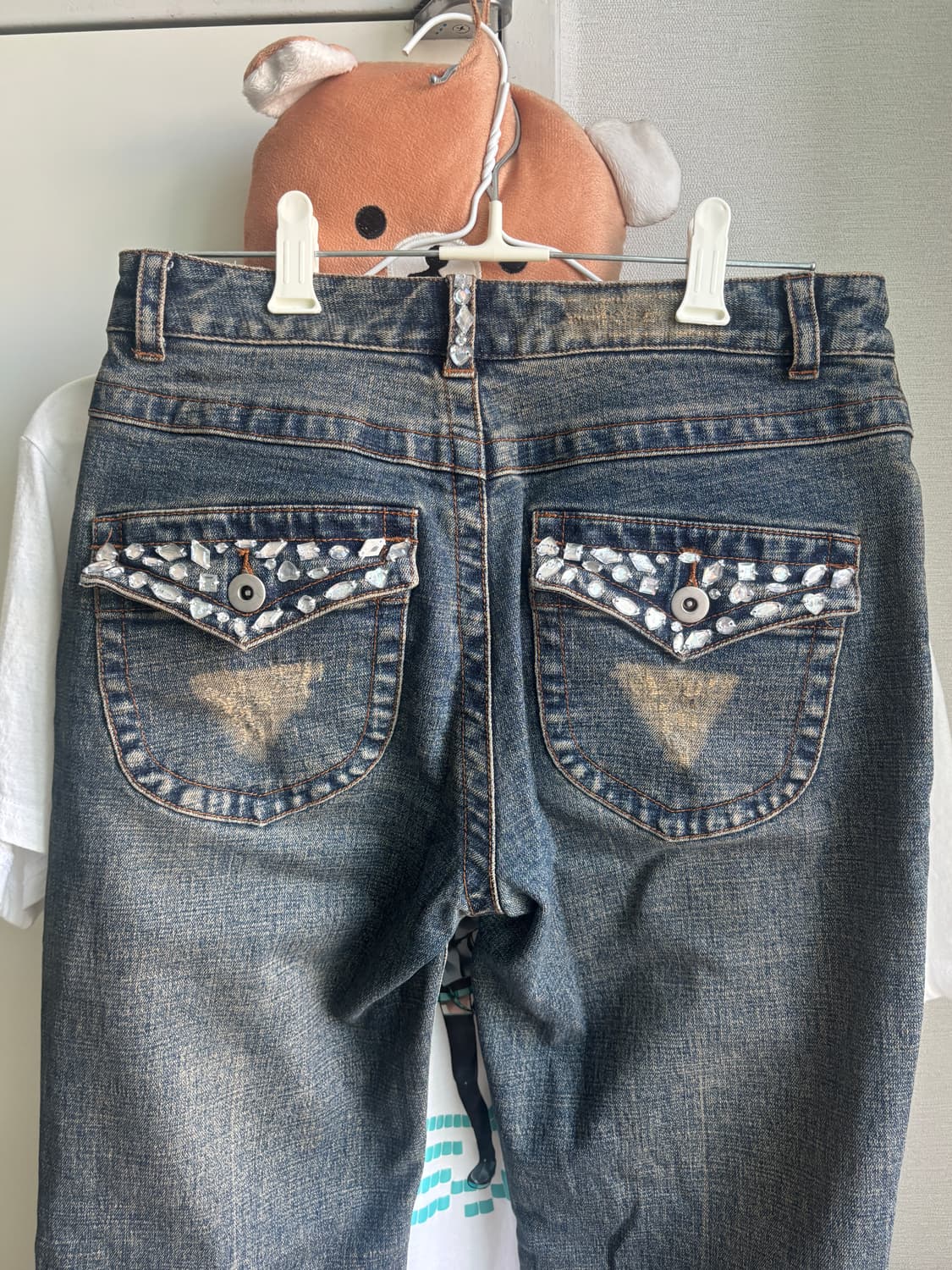 Max Blue 워싱 세미부츠컷 데님 상품이미지3