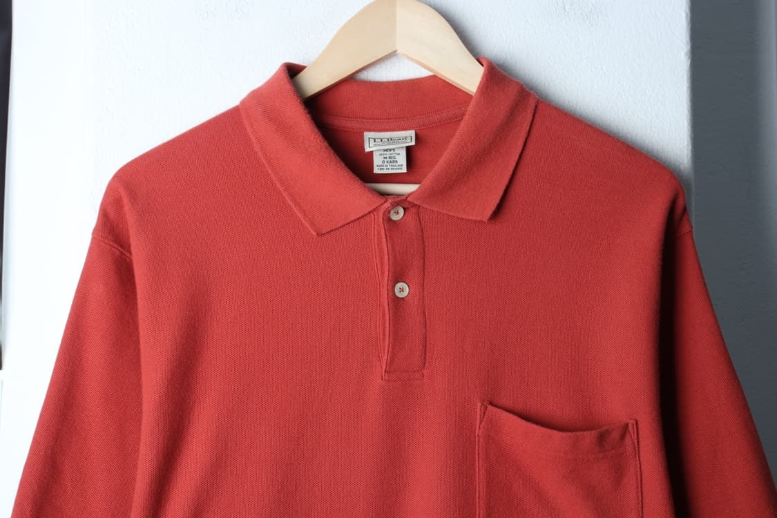 (XL) 엘엘빈 반팔 카라 티셔츠 브라운 무지 포켓-H30295 상품이미지3