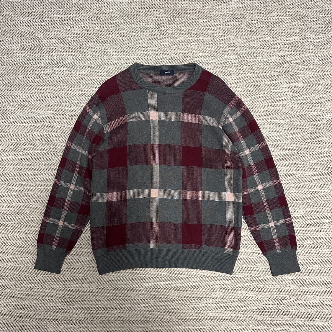 SHIPS check pattern knit 상품이미지1