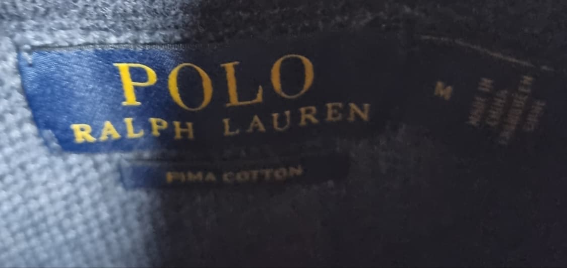 M (95) 폴로랄프로렌 네이비 피마코튼 반집업 니트 상품이미지3