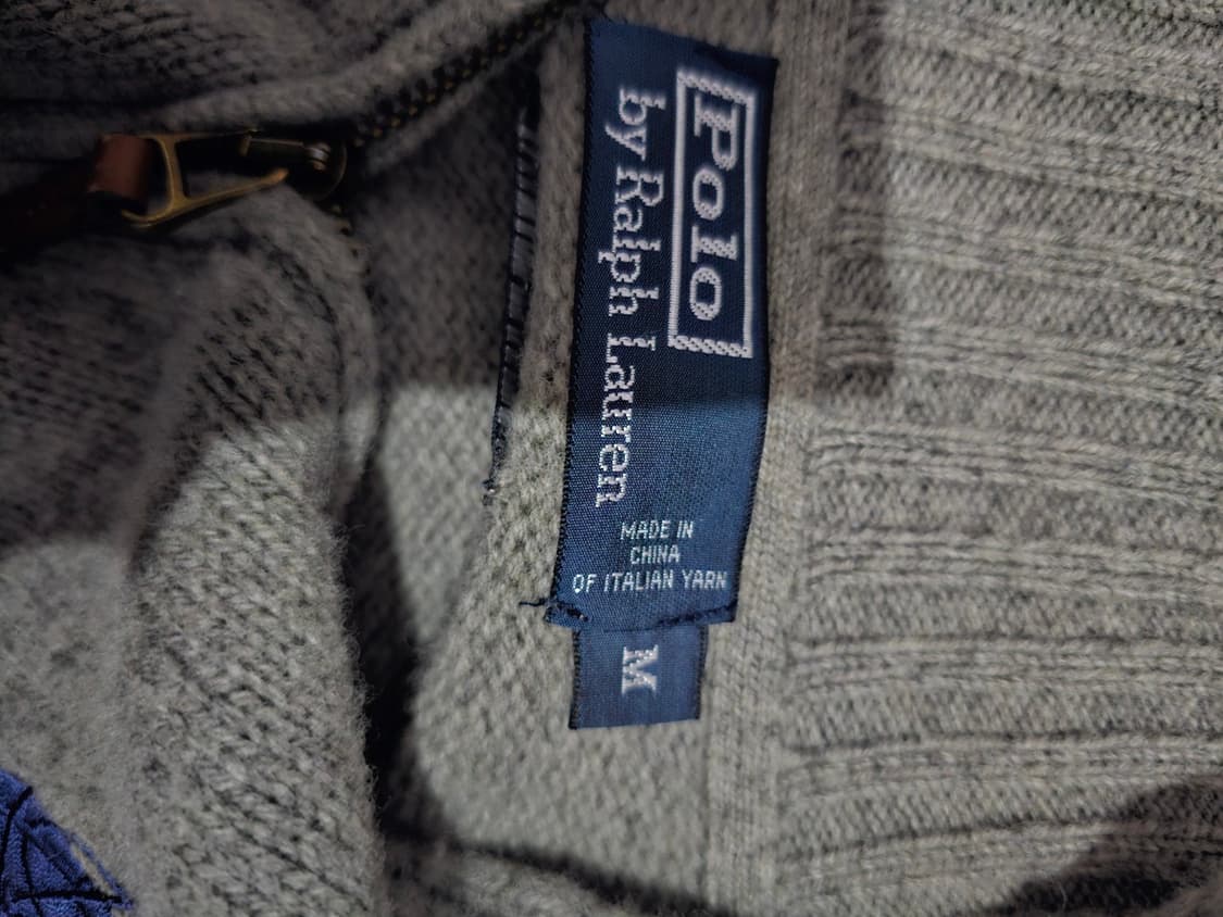 폴로 POLO 빅포니 그레이 집업 니트 집업 95/M 상품이미지5