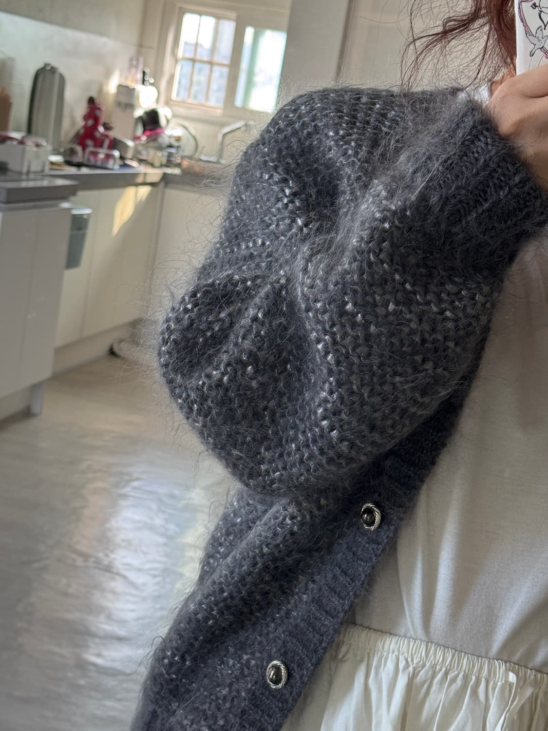 울 부클 퐁실 가디건 상품이미지3