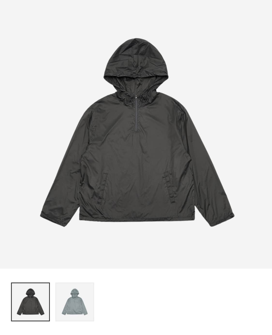 (M) 23fw 아모멘토 나일론 하프집업 차콜 상품이미지1