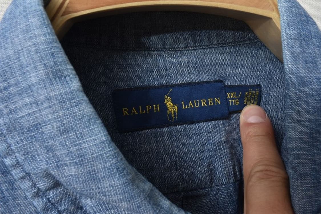 폴로 랄프로렌 삼브레이 데님 셔츠 XXL M0120 상품이미지4