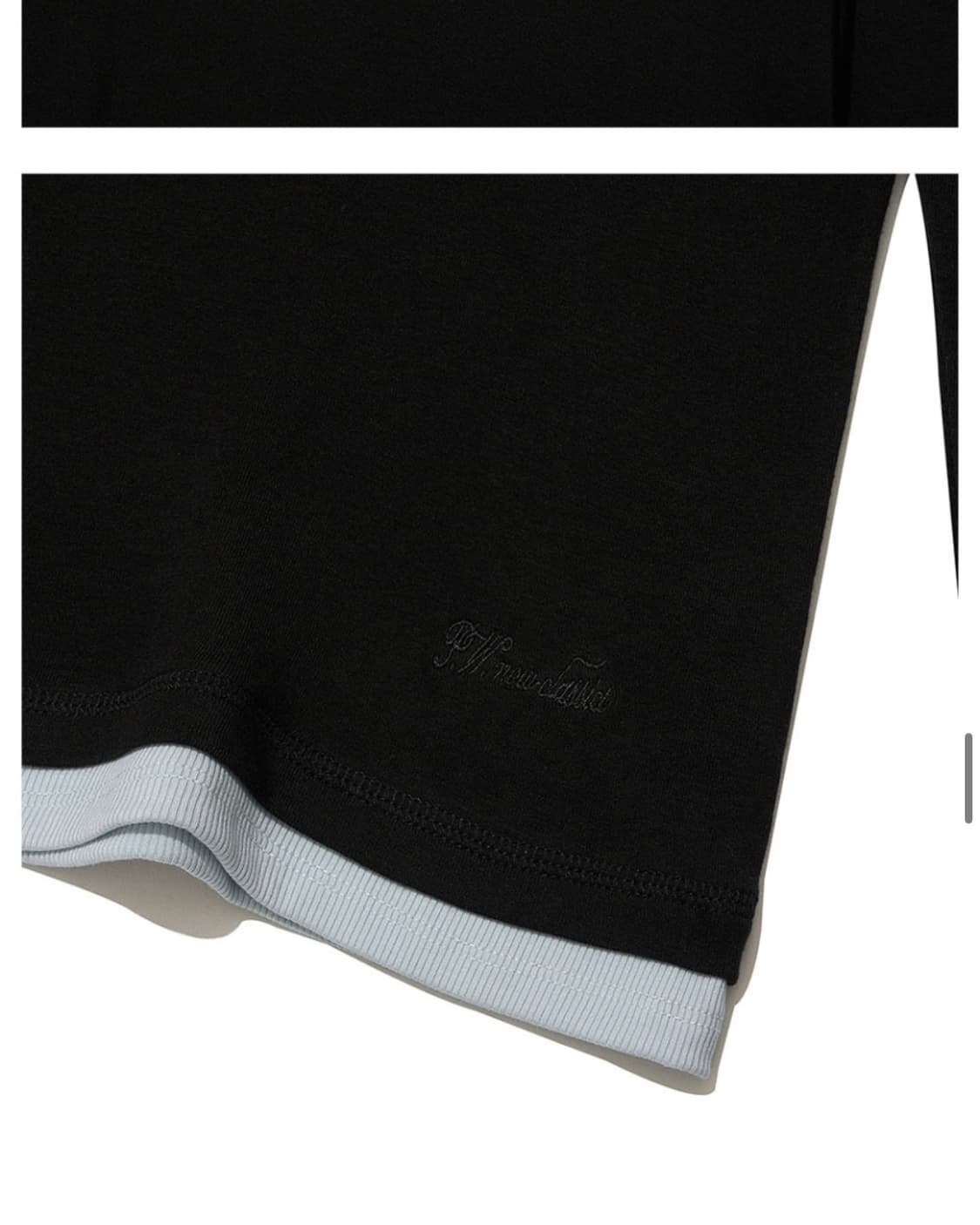 파르티멘토 레이어드 롱슬리브티 블랙 상품이미지3