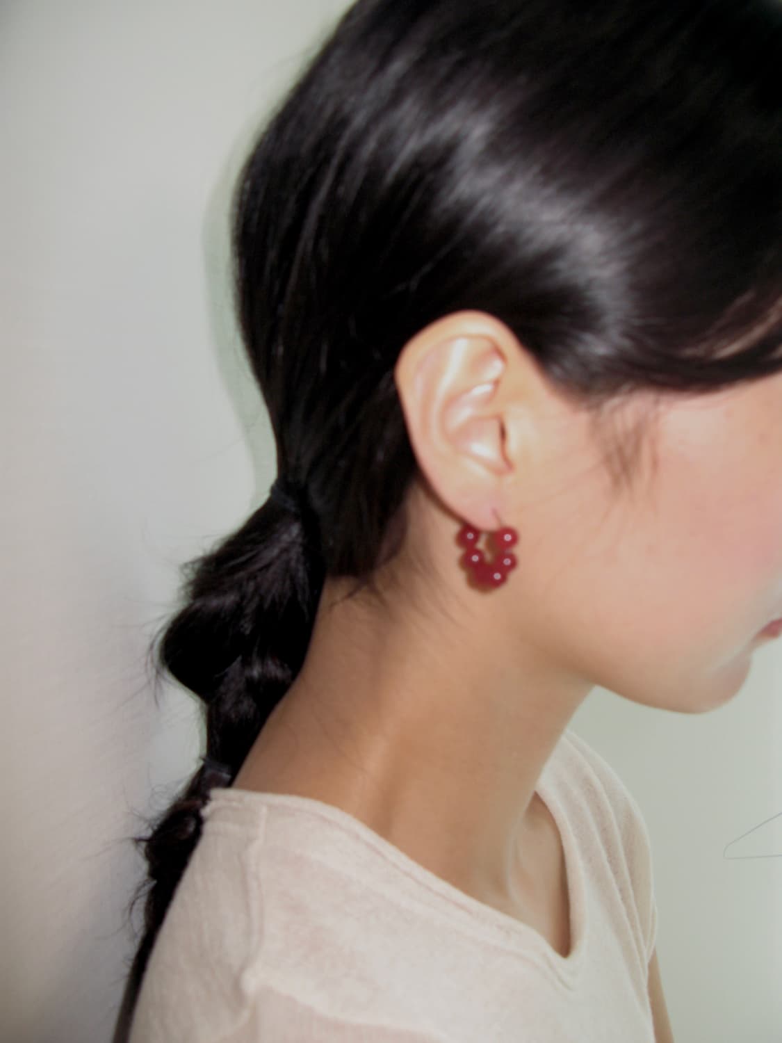 Ruby Glaze Hoop Earrings 상품이미지2