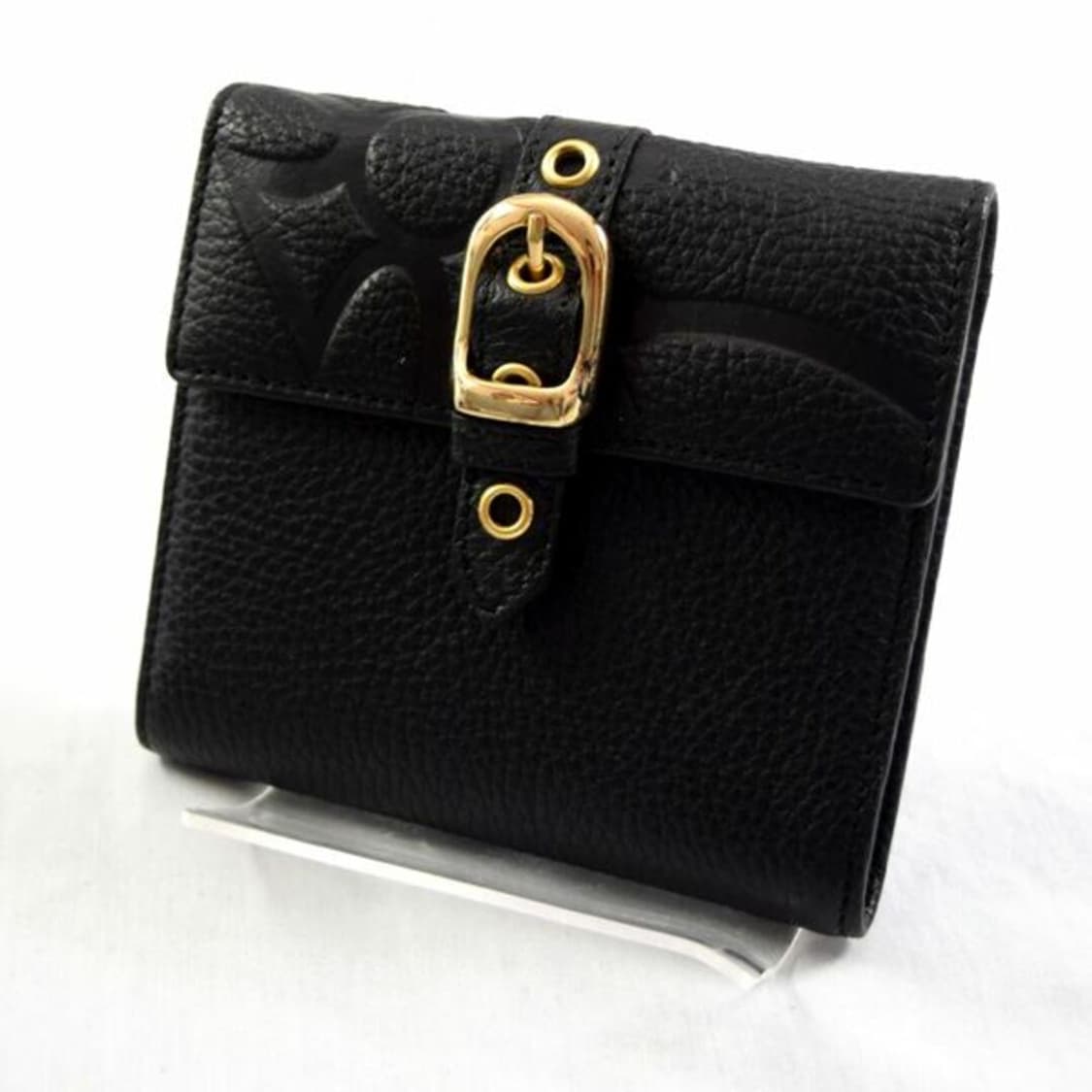 비비안 웨스트우드 트라이 버클 가죽 지갑 상품이미지1