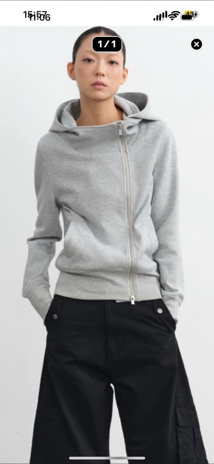 JAKANA 후드집업 그레이 상품이미지3