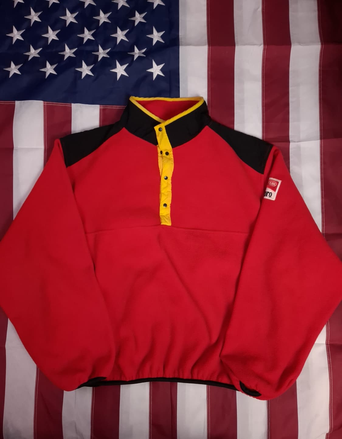 오리지날 90's 말보로 레이싱 후리스 스냅 풀오버 상품이미지1