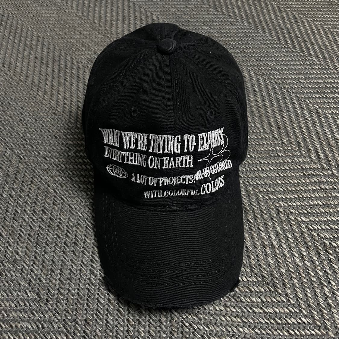 BLACK PURPLE 레터링 로고 디스트로이드 볼캡y 5252 상품이미지2