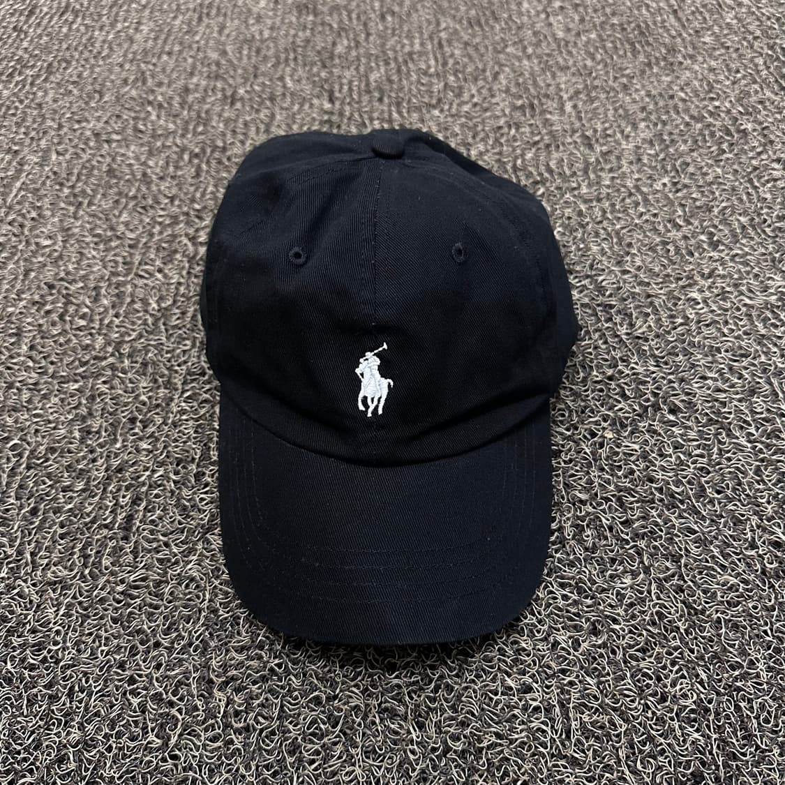 POLO 폴로 랄프로렌 화이트 포니 볼캡 모자 블랙 상품이미지1