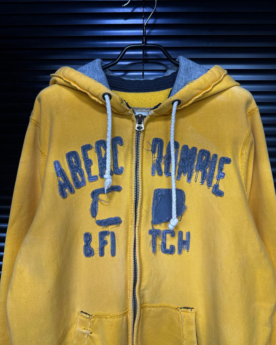 아베크롬비 옐로우 노랑색 스웻 후드 집업 빈티지 y2k 양홍원 M 95 상품이미지3