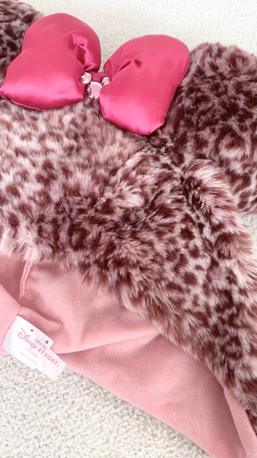 갸루 y2k 디즈니 핑크 레오파드 홍철모자 상품이미지2