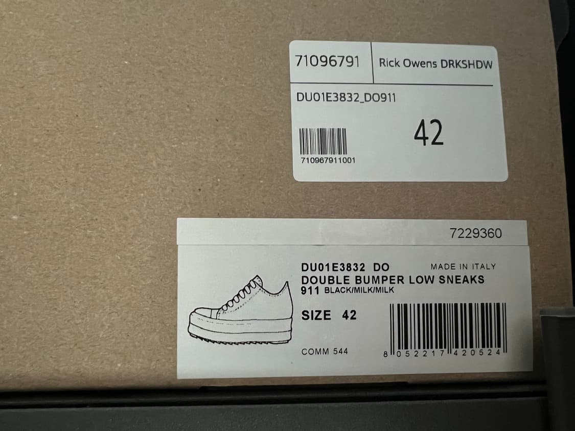 릭오웬스 다크쉐도우 메가 범퍼(더블 범퍼) 새상품(42) 상품이미지3