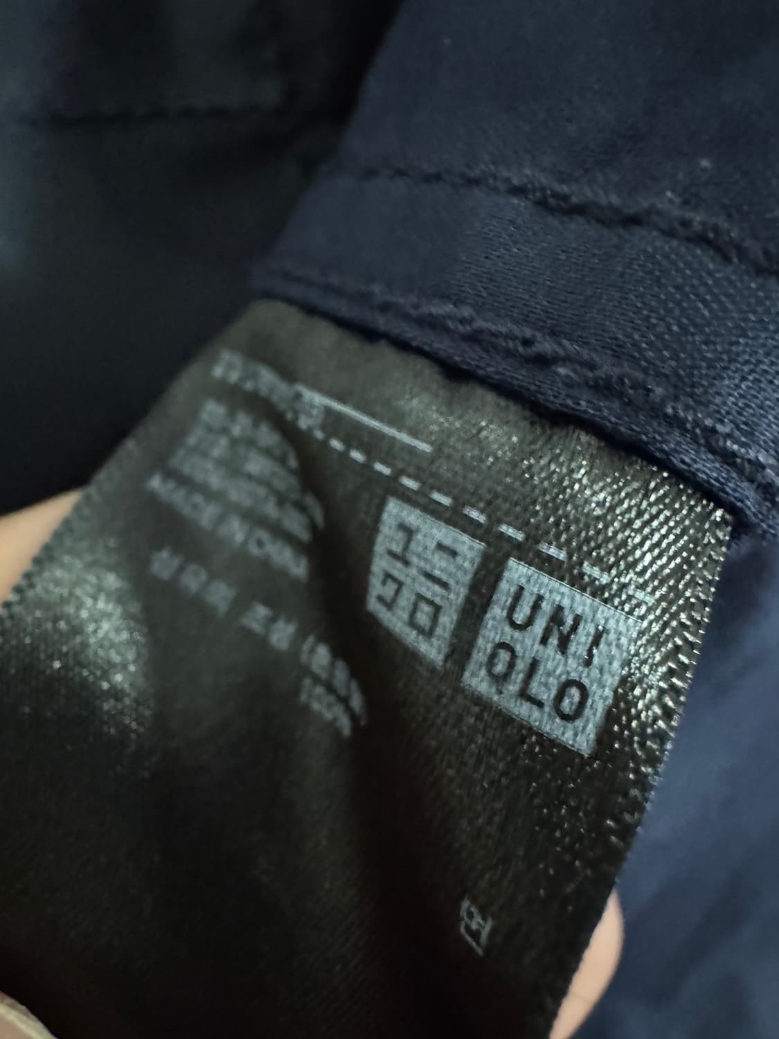 여성 유니클로 패딩 안감 트렌치코트 네이비 상품이미지4