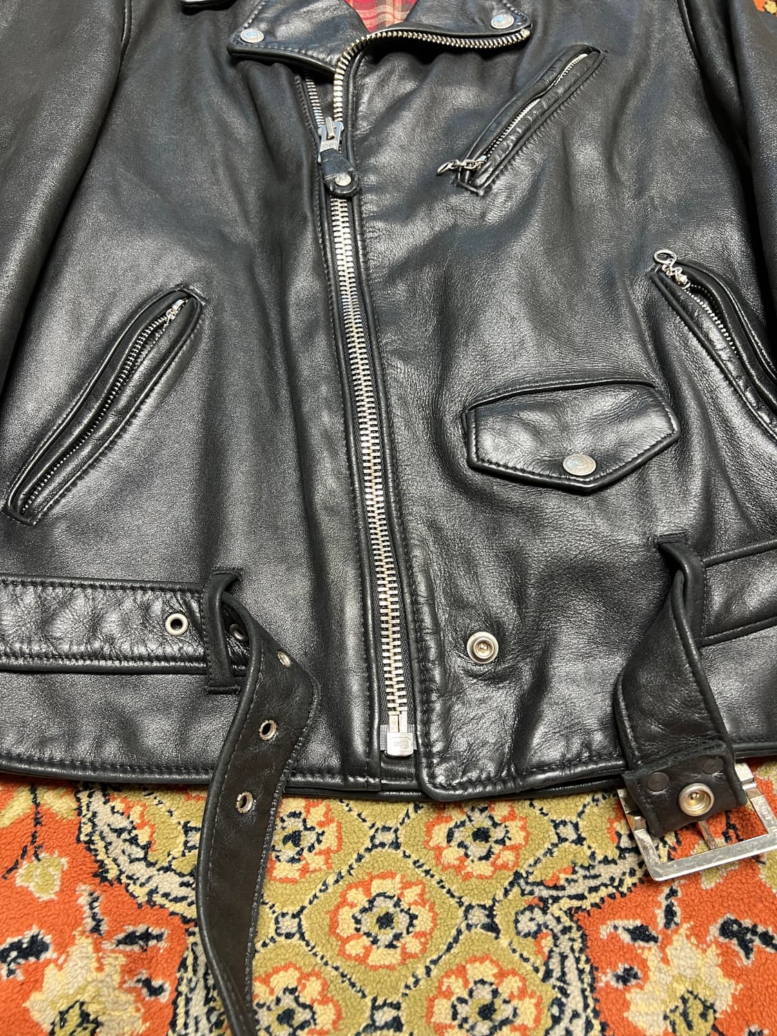 쇼트 schott 626 가죽 라이더 자켓  M 상품이미지3