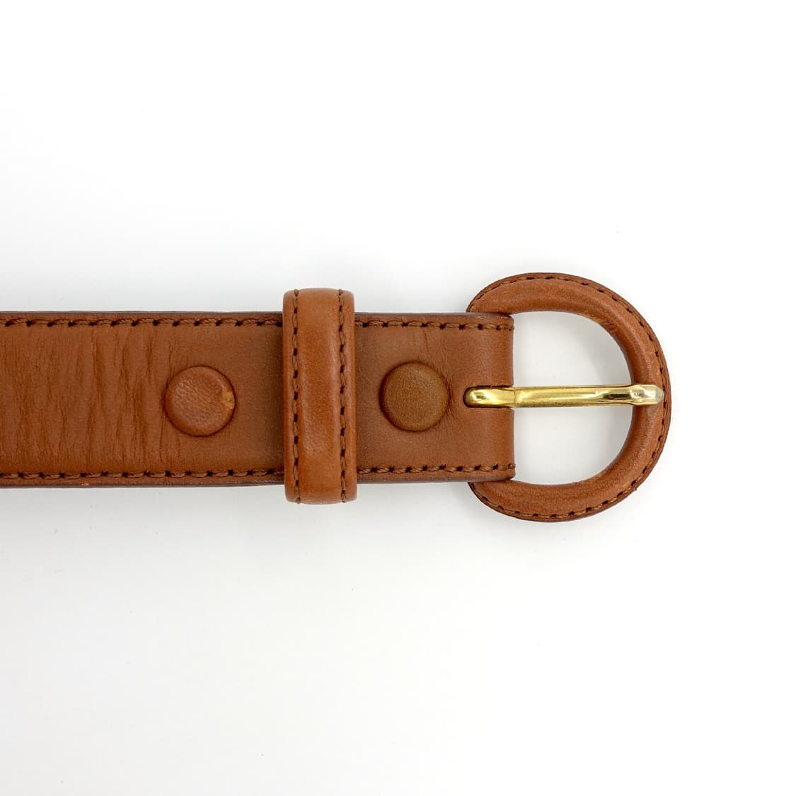 TOCHIGI LEATHER 일본 빈티지 브라운 레더 벨트 상품이미지5