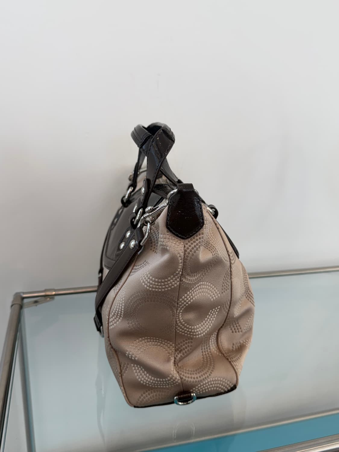 S급 Coach Ashley Dotted Op Art Satchel 상품이미지4