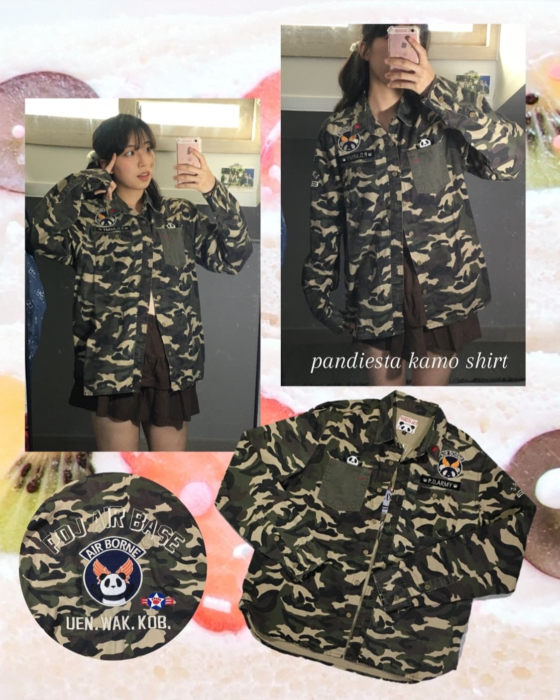 판다이스타 pandiesta japan 카모플라쥬 셔츠 상품이미지2