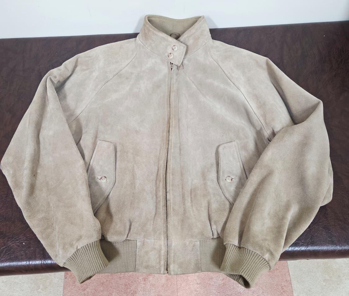 105~,L) 90s 폴로 스웨이드 헤링턴 자켓 베이지 팝니다 상품이미지1