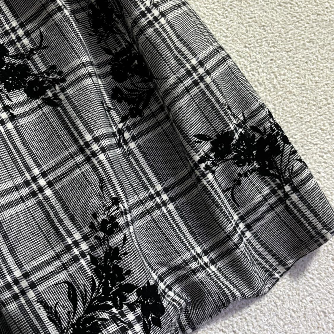 일본빈티지 고딕 모리걸 체크 플라워포인트 스커트 상품이미지3