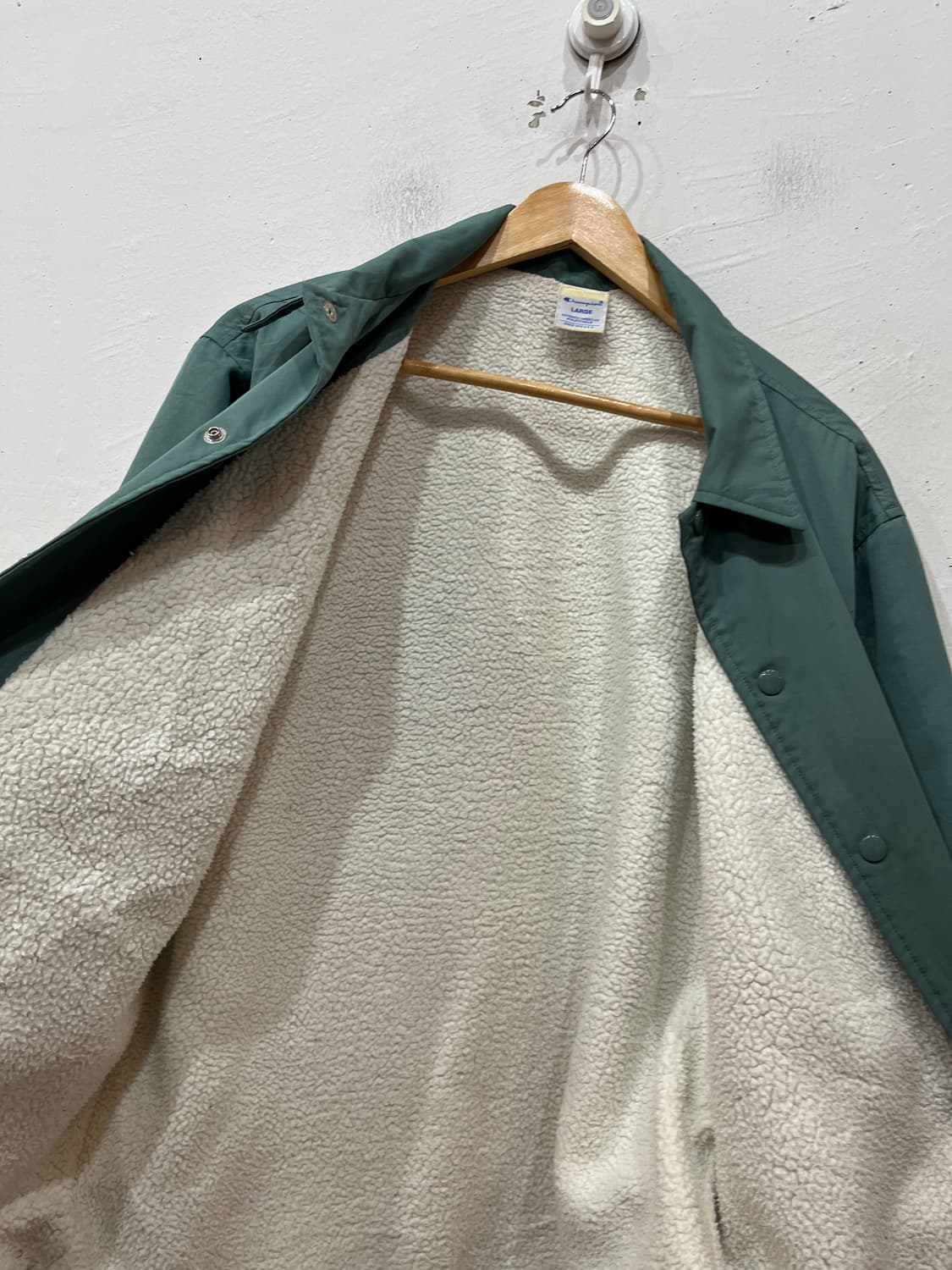 챔피온 재팬 이너플리스 양털 코치자켓 L 상품이미지3