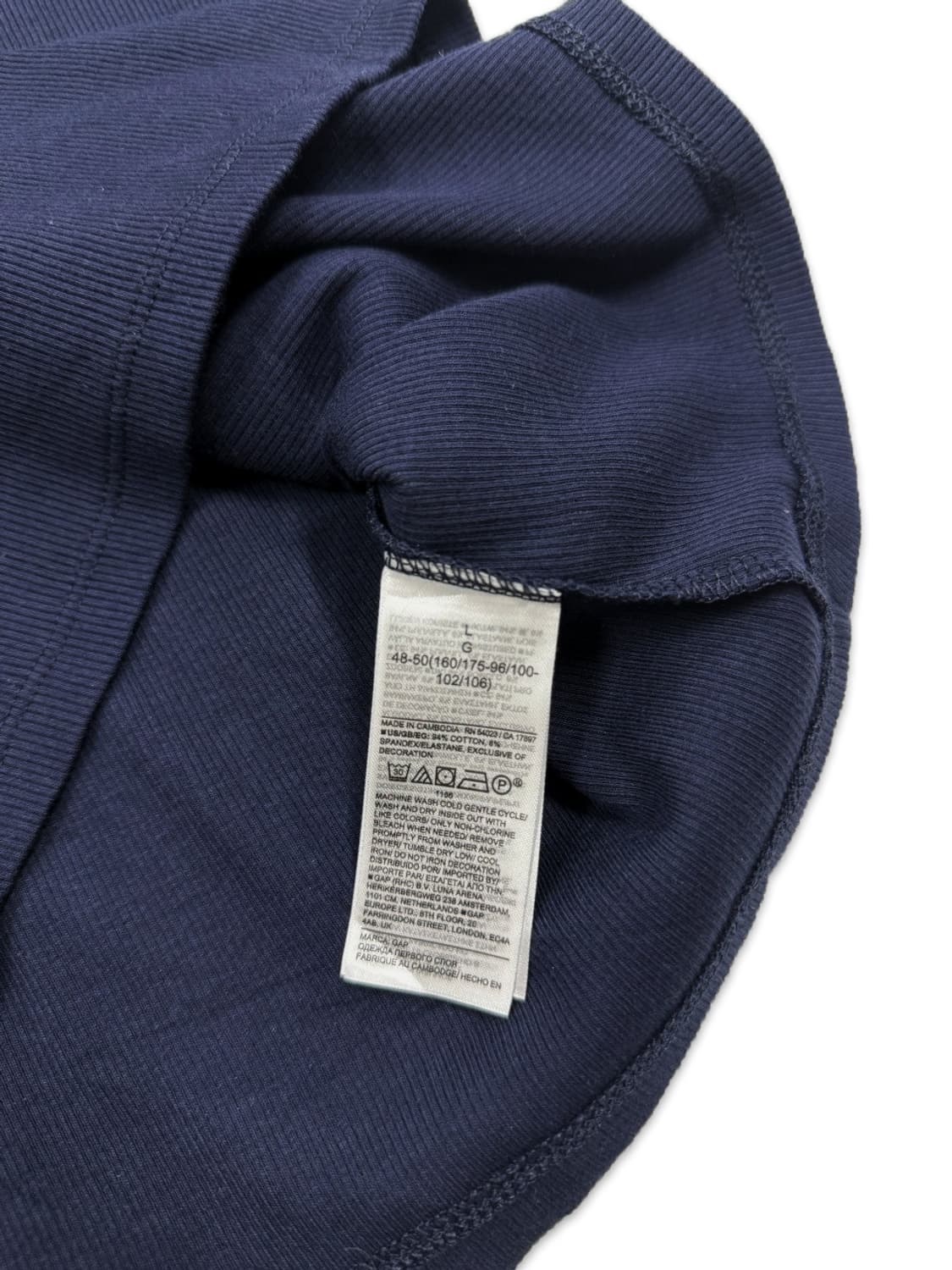 빈티지 GAP 네이비 미니 베어 슬림핏 반팔티 상품이미지4