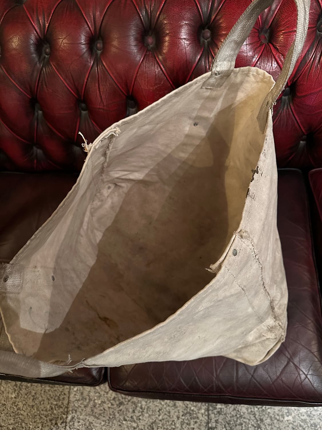 50s USA Vintage Canvas Coal Bag 상품이미지7