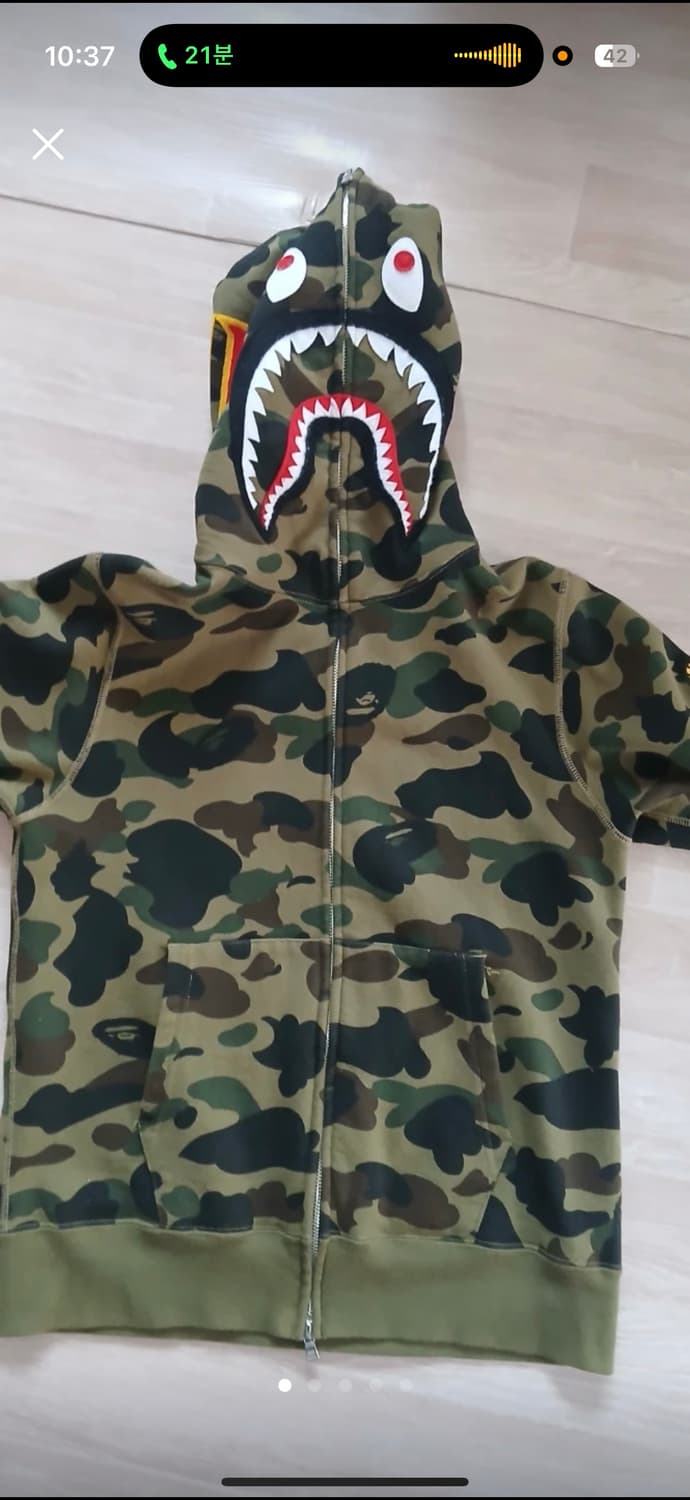 베이프 후드집업 카모 s사이즈(새상품급) 상품이미지1
