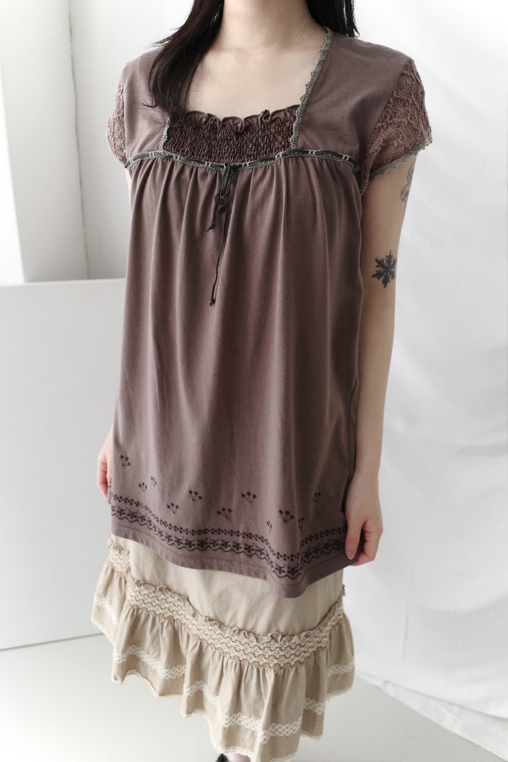 lace crochet half T 상품이미지6