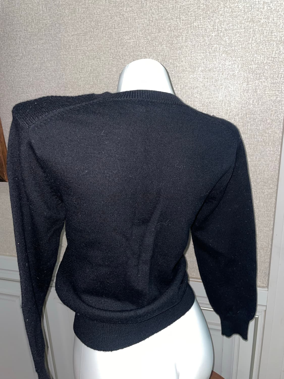 Y’s 요지 반반 패턴 브이넥 니트 상품이미지3