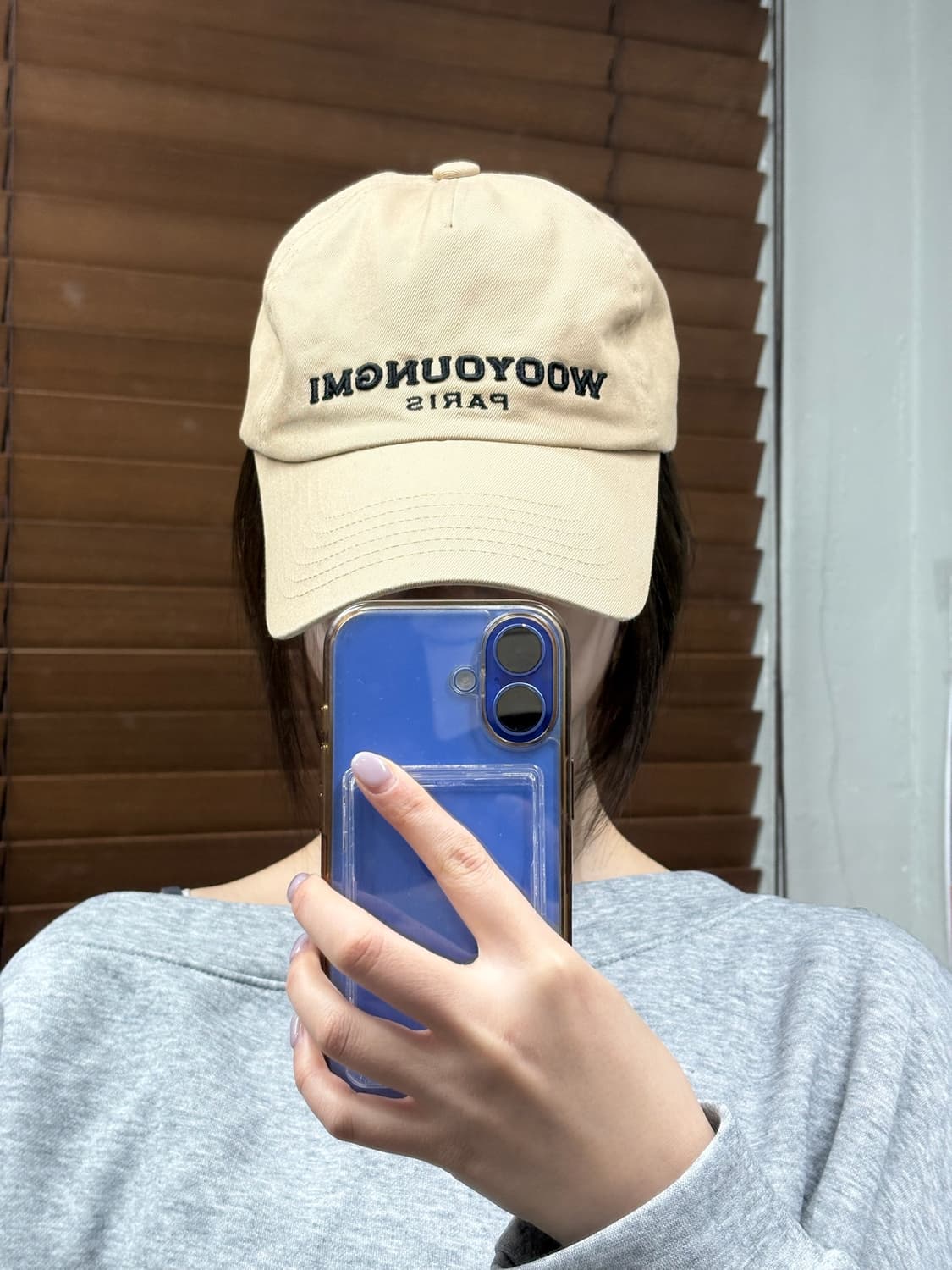 우영미 엠브로이드 볼캡 모자 상품이미지2