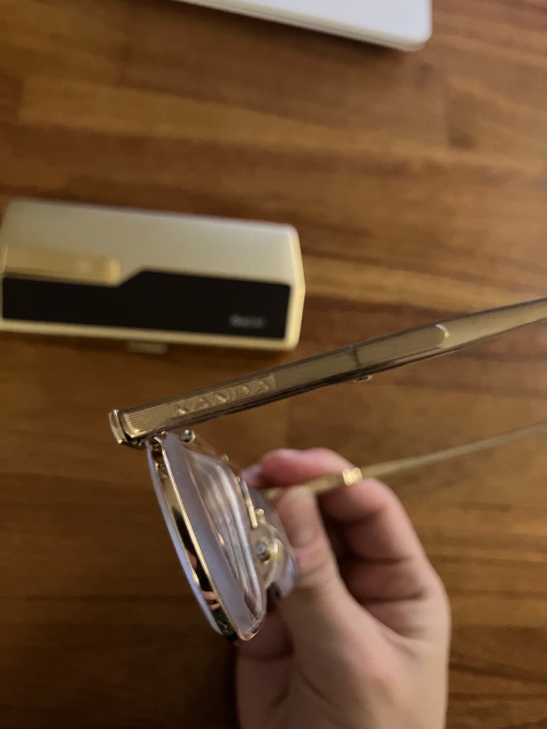 칸다 kanda 슬림폴드 투브릿지 안경테 금테 안경 53 상품이미지3