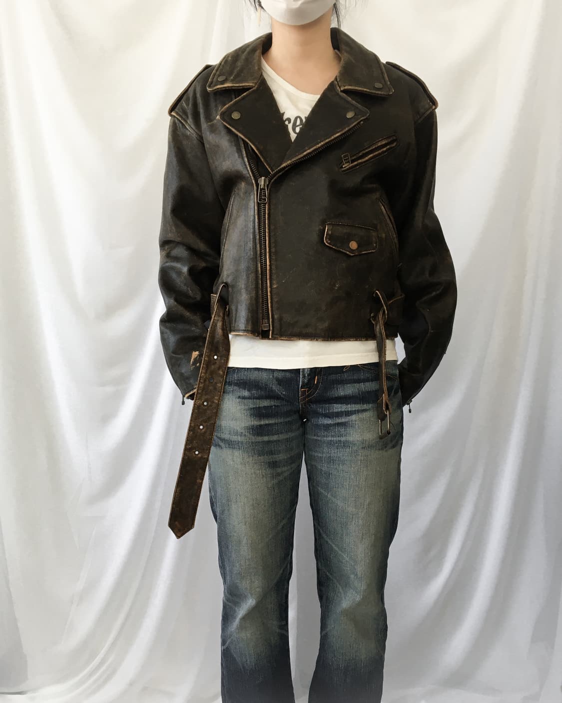 Heavy leather rider jacket 상품이미지1