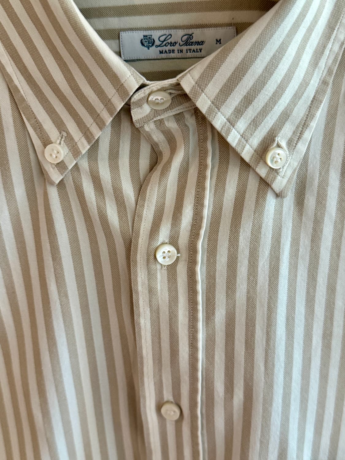Loro Piana 코튼 카시미어 스트라이프 BD 셔츠 상품이미지5
