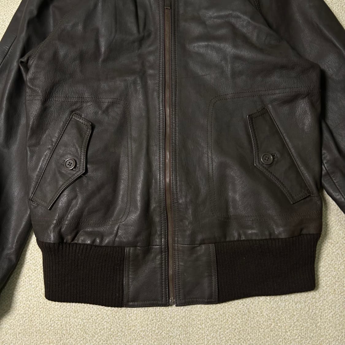  (M) 제이크루 브라운 가죽 봄버 자켓 상품이미지4