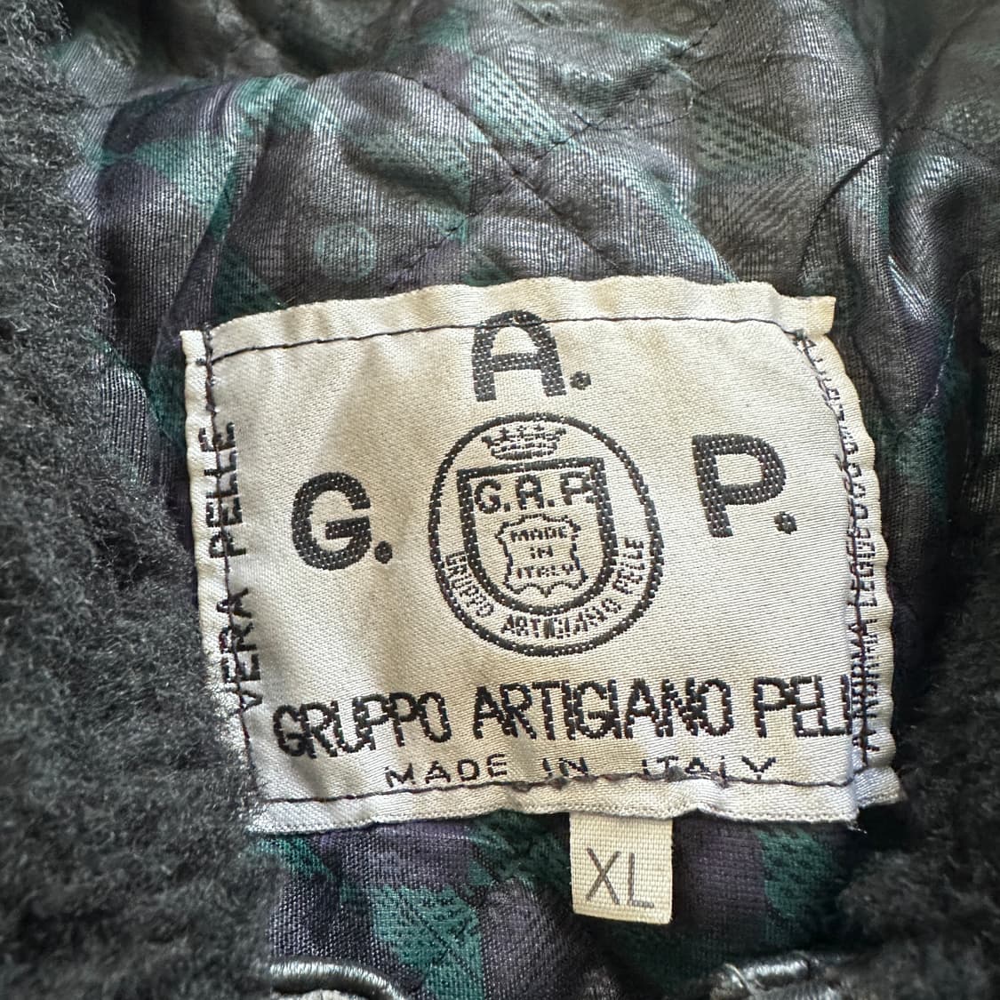 90s 이태리생산 G.A.P 빈티지 토글 레더 자켓 XL 상품이미지2